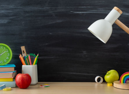 Classroom setup for homeschooling.